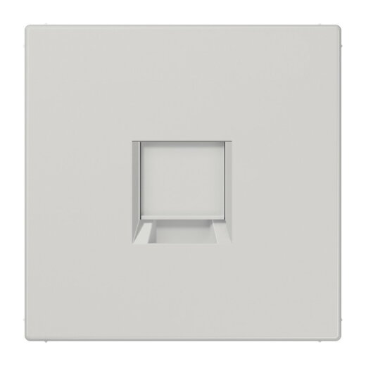 Jung Abdeckung (gerastet) für Modular-Jack-Steckbuchsen 1fach, Serie LS, lichtgrau LS1969-1WELG