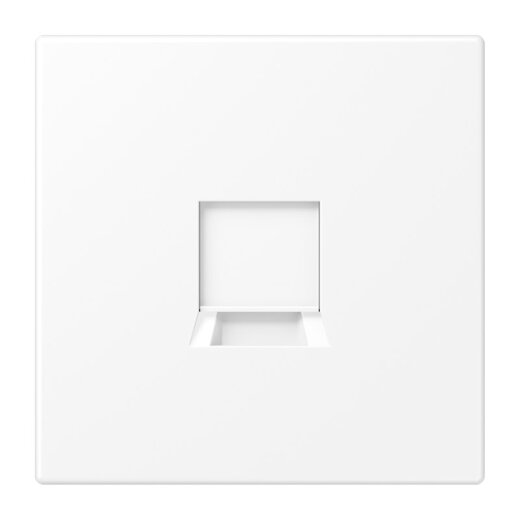 Jung Abdeckung (gerastet) für Modular-Jack-Steckbuchsen 1fach, Serie LS, schneeweiß matt LS1969-1WEWWM