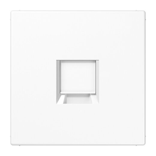 Jung Abdeckung (gerastet) für Modular-Jack-Steckbuchsen 1fach, Serie LS, alpinweiß LS1969-15WEWW