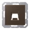 Jung Abdeckung (gerastet) für Modular-Jack-Steckbuchsen 1fach, lackiert, Serie A, mokka A1569-15WEMO