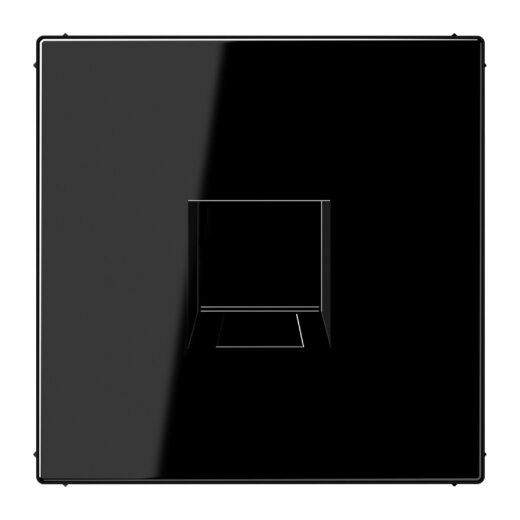 Jung Abdeckung (gerastet) für Modular-Jack-Steckbuchsen 1fach, Serie LS, schwarz LS1969-15WESW