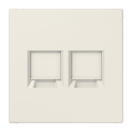 Jung Abdeckung (gerastet) für Modular-Jack-Steckbuchsen 2fach, Avaya, Thermoplast, Serie LS, weiß LS1969-2AT