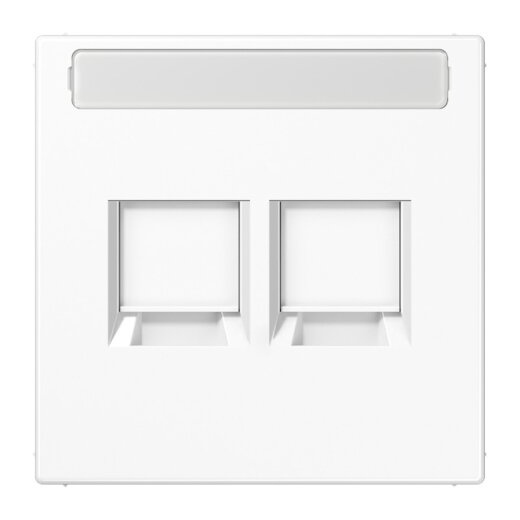 Jung Abdeckung (gerastet) für Modular-Jack-Steckbuchsen 2fach, Serie LS, alpinweiß LS1969-25NAWEWW