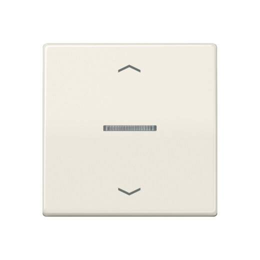 Jung Wippe mit Lichtleiter, mit Pfeilsymbolen für Taster 1fach, Duroplast, Serie AS, weiß AS101KO5P