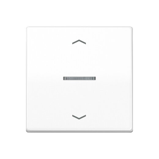 Jung Wippe mit Lichtleiter, mit Pfeilsymbolen für Taster 1fach, Duroplast, Serie AS, alpinweiß AS101KO5PWW