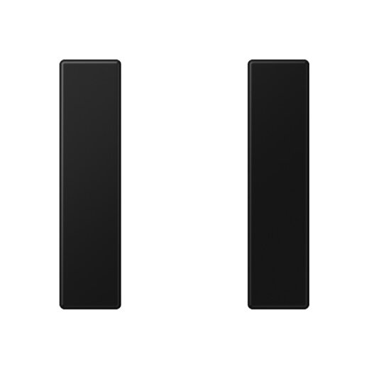 Jung Tastensatz 1fach, F50, Serie A, graphitschwarz matt A501TSASWM