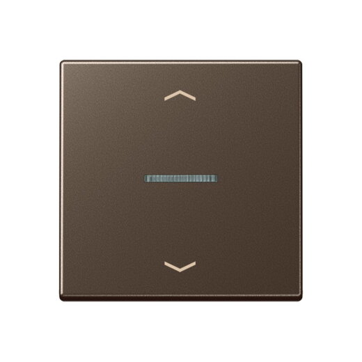 Jung Wippe mit Lichtleiter, mit Pfeilsymbolen für Taster 1fach, Serie A, mokka A101KO5PMO