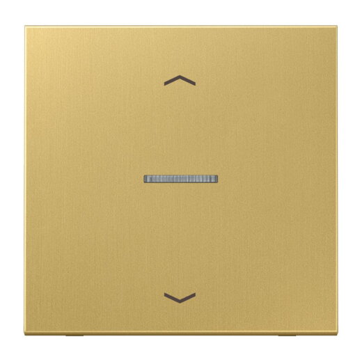 Jung Wippe mit Lichtleiter, mit Pfeilsymbolen für Taster 1fach, Messing, Serie LS, Messing classic ME101KO5PC