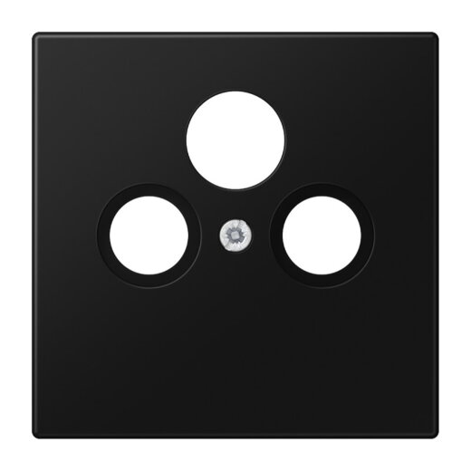 Jung Abdeckung für Universal-Sat/BK-Dosen, Thermoplast lackiert, Serie LS, graphitschwarz matt LS990SATSWM