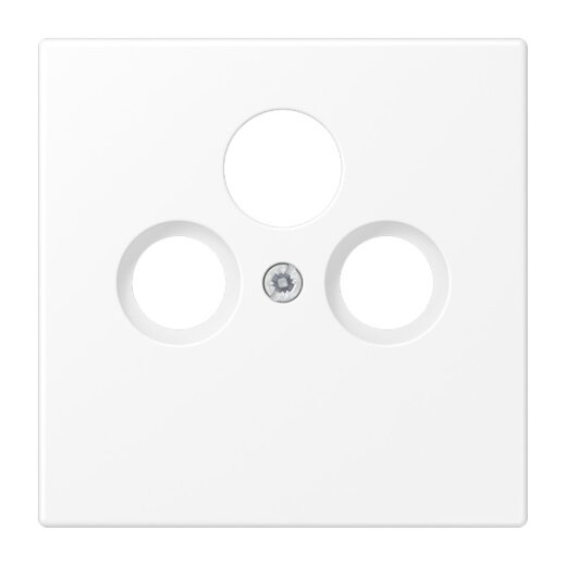 Jung Abdeckung für Universal-Sat/BK-Dosen, Thermoplast lackiert, Serie LS, schneeweiß matt LS990SATWWM