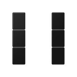 Jung Tastensatz 3fach, F50, Serie A, graphitschwarz matt...