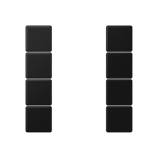 Jung Tastensatz 4fach, F50, Serie A, graphitschwarz matt A504TSASWM