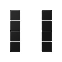 Jung Tastensatz 4fach, F50, Serie A, graphitschwarz matt...