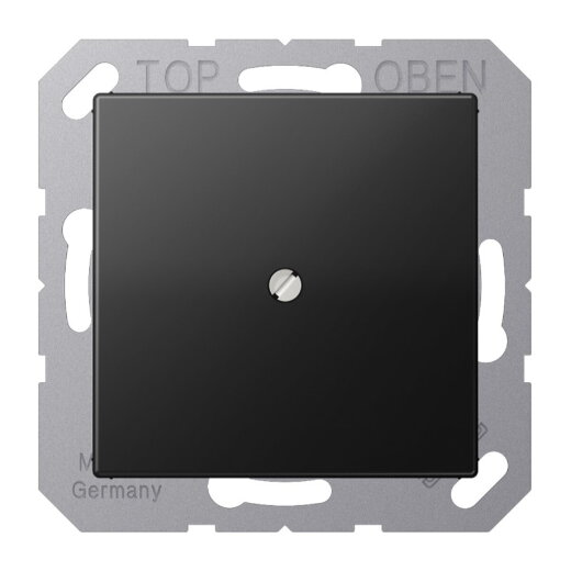 Jung Leitungsauslass mit Zugentlastung, Thermoplast lackiert, Serie A, graphitschwarz matt A590BFASWM