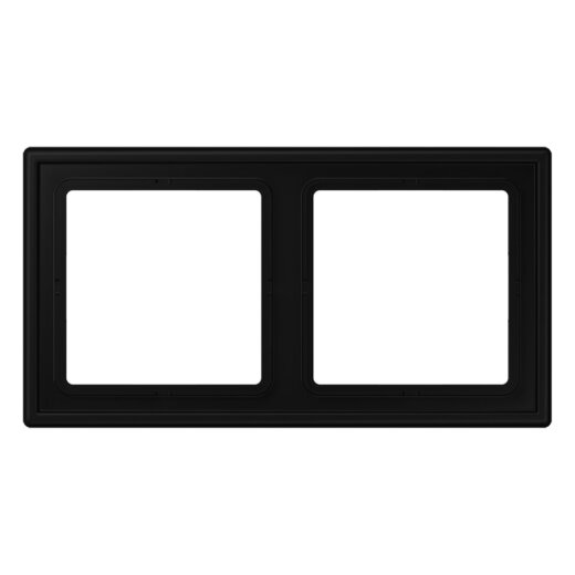 Jung Rahmen 2fach, Thermoplast lackiert, LS ZERO, graphitschwarz matt LSZ982BFSWM