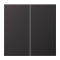 Jung Wippe für Taster 2fach, Aluminium lackiert, Serie LS, dark (lackiertes Aluminium) AL102D