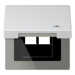 Jung Klappdeckel mit Rückstellfeder, mit Symbol LAN,...