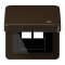 Jung Klappdeckel inklusive Zentralplatte, mit Symbol LAN, Serie CD, braun CD590KLLANBR