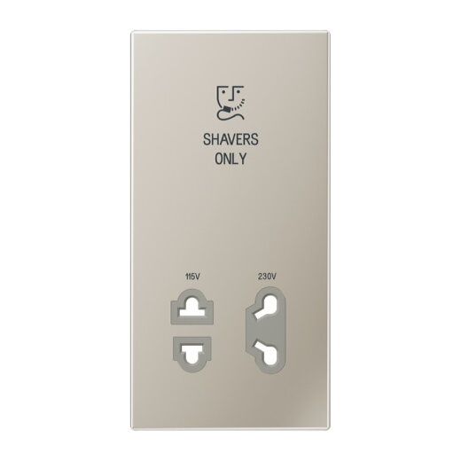 Jung Abdeckung 1fach, Shavers only, Serie LS, Edelstahl SOES7522PL