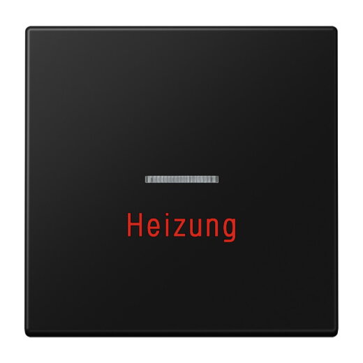 Jung Wippe 1fach mit Lichtleiter, Heizung, Serie LS, graphitschwarz matt LS990HSWM