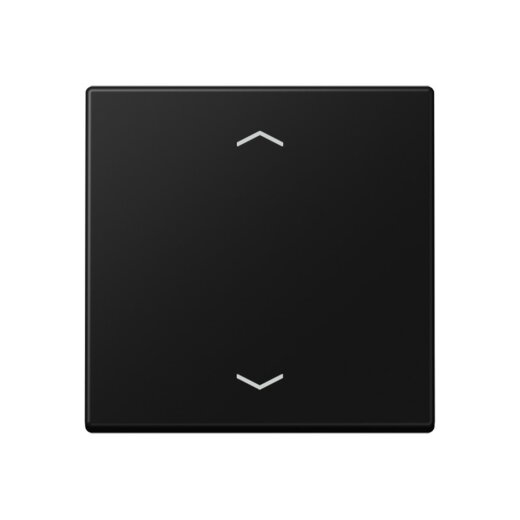 Jung Wippe, mit Pfeilsymbolen für Taster 1fach, Thermoplast lackiert, Serie A, graphitschwarz matt A101PBFSWM
