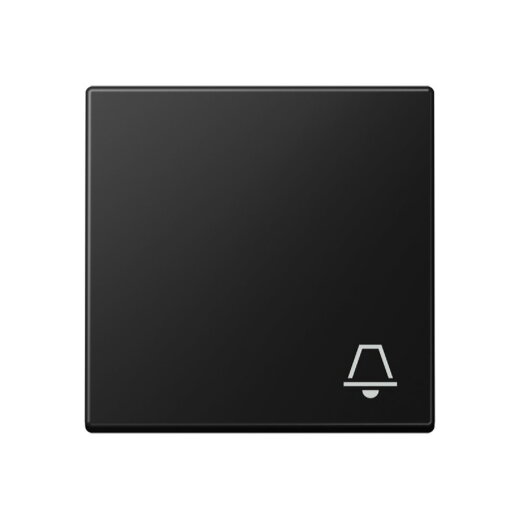 Jung Wippe 1fach, Symbol Klingel, Serie A, graphitschwarz matt A590KSWM