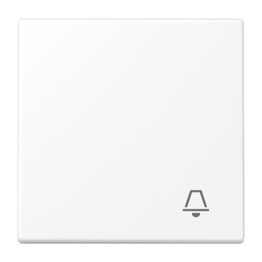 Jung Wippe 1fach, Symbol Klingel, Serie LS, schneeweiß matt LS990KWWM