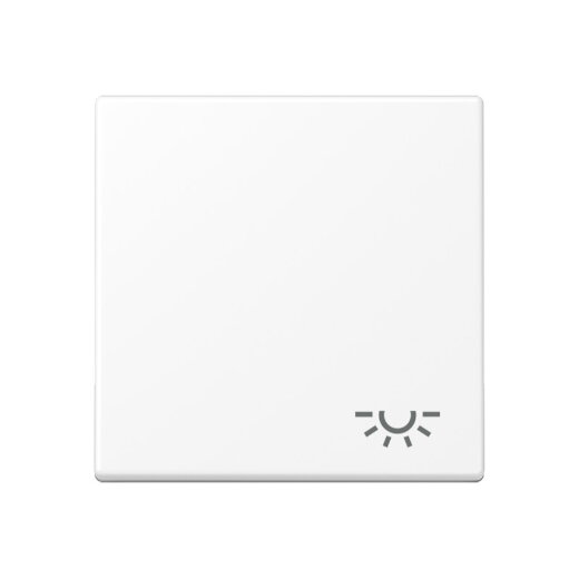 Jung Wippe 1fach, Symbol Licht, Serie A, schneeweiß matt A590LWWM