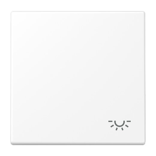 Jung Wippe 1fach, Symbol Licht, Serie LS, schneeweiß matt LS990LWWM