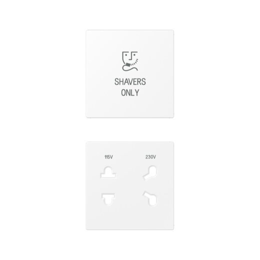 Jung Abdeckung 2fach, Shavers only, Serie A, schneeweiß matt SOA7522WWMPL