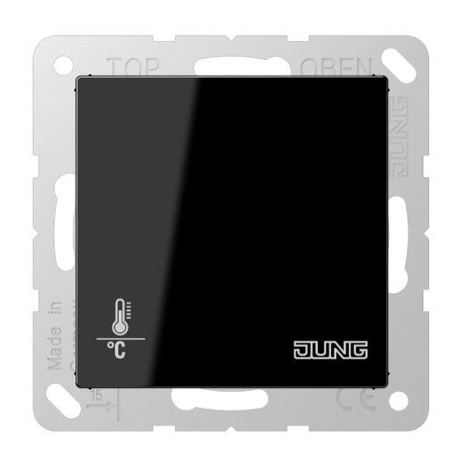 Jung KNX Objektregler mit integrierter Tasterschnittstelle 4fach, Duroplast, Serie A, schwarz A2178ORTSSW