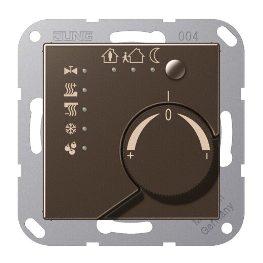 Jung KNX Stetigregler mit integrierter Tasterschnittstelle 4fach, Serie A, mokka A2178TSMO