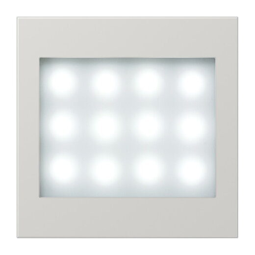 Jung LED-Leselicht, Serie LS, lichtgrau (lackiertes Aluminium) LS539LGLEDLW-12