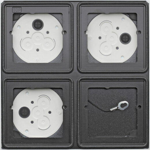 Gira AP-Gehäuse 5508902 4Module 2x2 Verkehrsweiss lack.