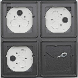 Gira AP-Gehäuse 5508902 4Module 2x2 Verkehrsweiss lack.