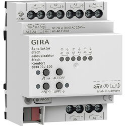Gira Schalt-/Jalousieaktor 503300 6f/3f 16 A REG Kmf KNX...
