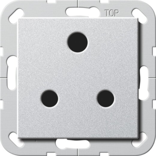 Gira Steckdose 277426 Round Pin 15A System 55 Alu