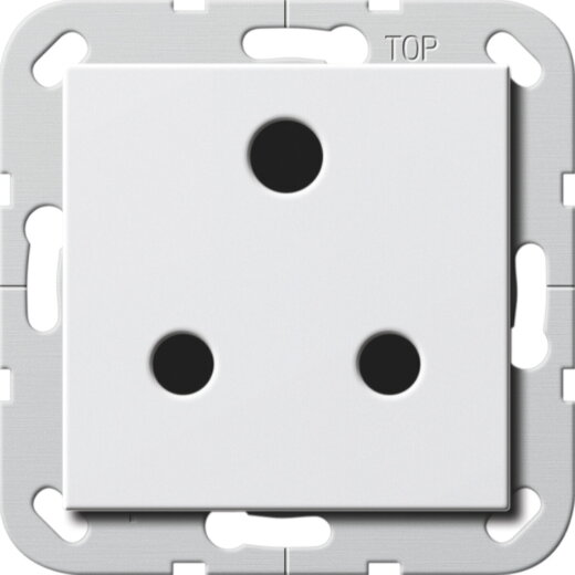 Gira Steckdose 277403 Round Pin 15A absch. System 55 rw