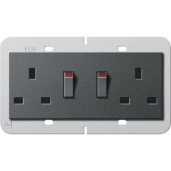 Gira Doppelsteckdose 278328 BS 13A Syst. 55 BS 80 Ant
