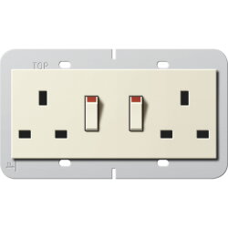 Gira Doppelsteckdose 278301 BS 13A System 55 BS 80 cw