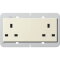 Gira Doppelsteckdose 278201 BS 13A System 55 BS 80 cremeweiss