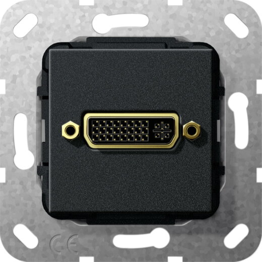 Gira Einsatz 564410 (24+5) Kupplung schwarz matt