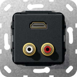 Gira Einsatz 567410 +HDMI 2.0a +HDR Kabelpeitsche swm