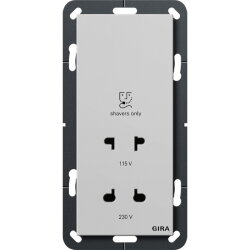 Gira Rasiersteckdose 2820015 115-230 V Sys 55 grau