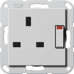 Gira Steckdose 2778015 BS 13 A gesch.+SH Sys 55 grau