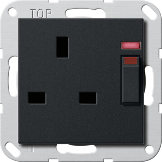 Gira Steckdose 2780005 BS 13 A Kontroll+SH Sys55 sw