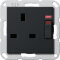 Gira Steckdose 2780005 BS 13 A Kontroll+SH Sys55 sw