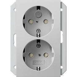 Gira SCHUKO-Steckdose 2735015 2f SH f. UP-Dose 1,5f Sys...