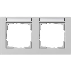 Gira Abdeckrahmen 109237 2f waager. BSF E2 grau