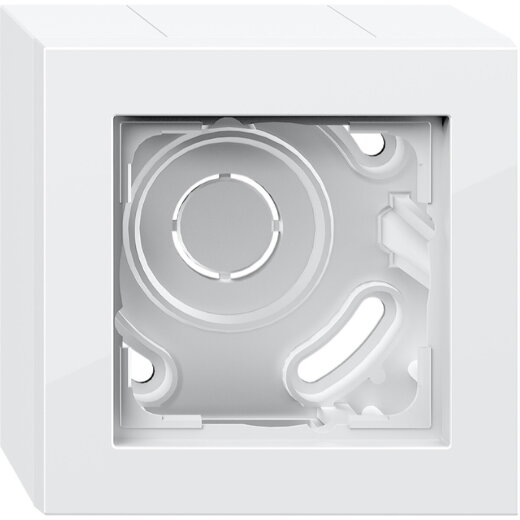 Gira AP-Gehäuse 106129 1f.+Rahmen E2 reinweiß